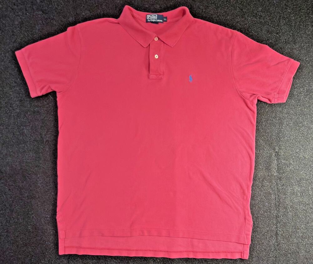 Vintage Polo Ralph Lauren Men's XL Red Polo Shirt
